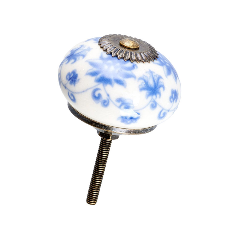 6Pcs Ceramic Furniture Knobs Pull Handles