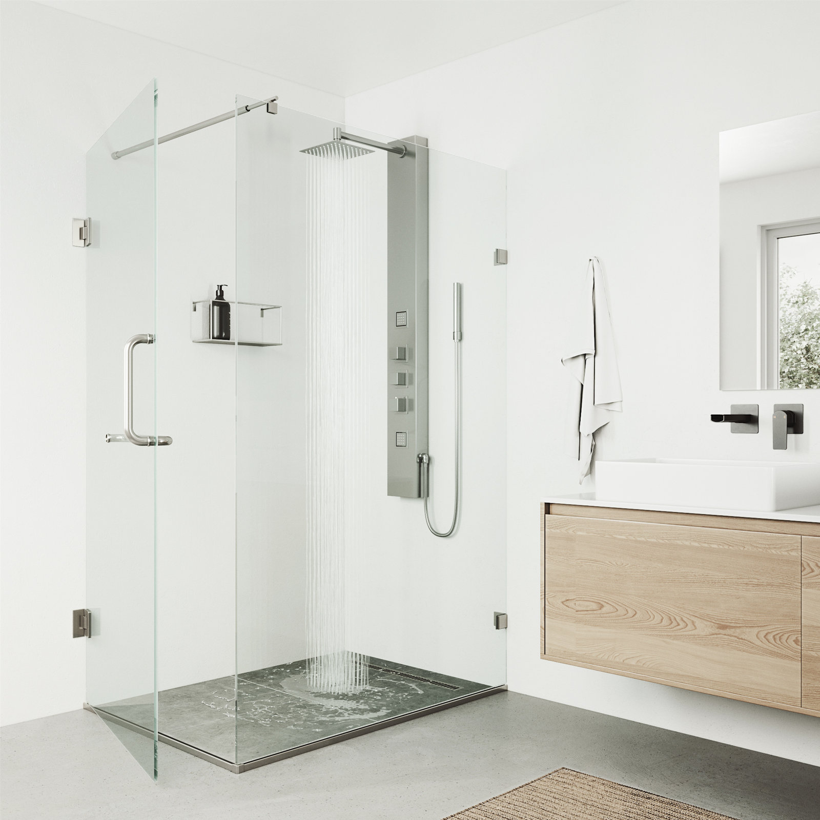 Rector EZDivert™ 2-Jet Shower System, Stainless Steel