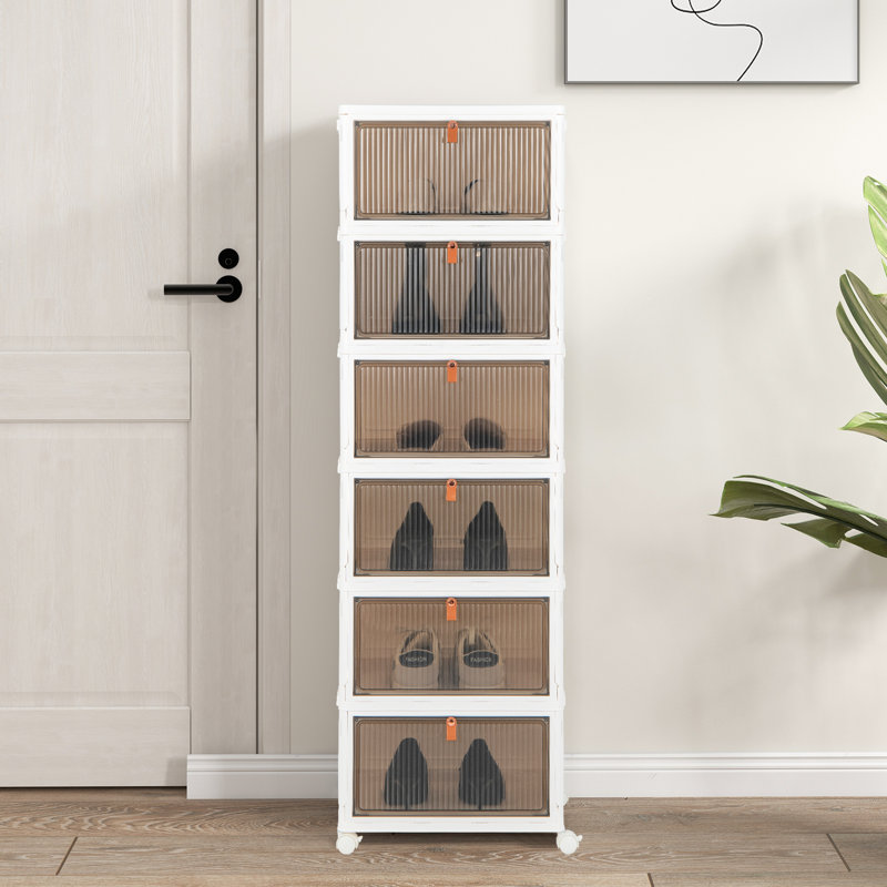 6 Pair Stackable Shoe Storage Box