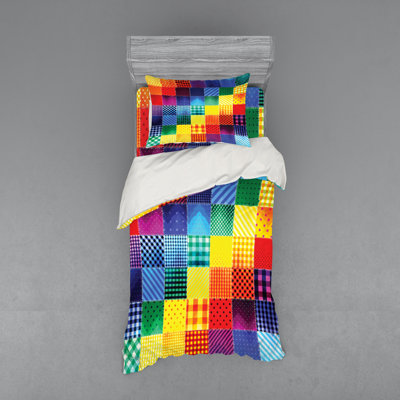 Farmhouse / Country Polyester Patchwork Duvet Cover