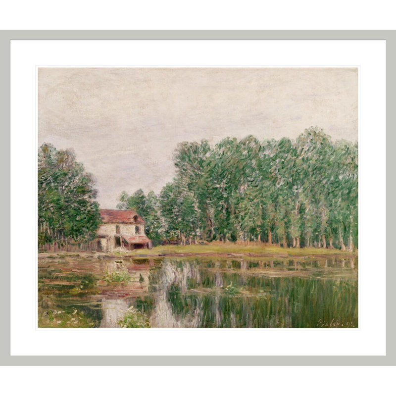 «The Banks of the Canal at Moret-sur-Loing» par Alfred Sisley, impression giclée encadrée, H 33,5 po x l 39,5 po
