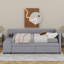Lit plateforme simple tapissier en forme de L avec tiroirs-684862425