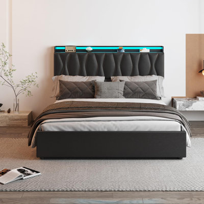 Lit plateforme tapissier Helmgard