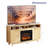 Farmhouse 58'' TV Stand For Tvs Up To 70'' With Electric Fireplace And Adjustable Shelves-119687729