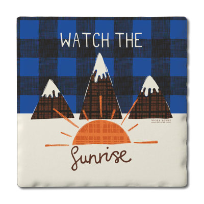Sunrise Single Tumbled Tile Coaster