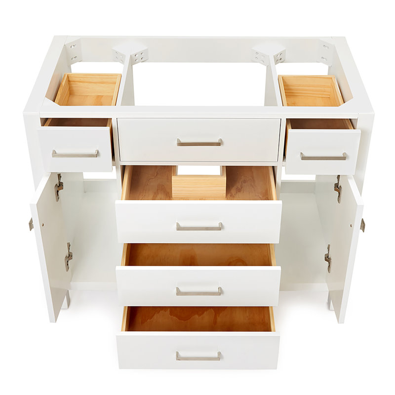 Base de meuble-lavabo simple Petrel, Blanc