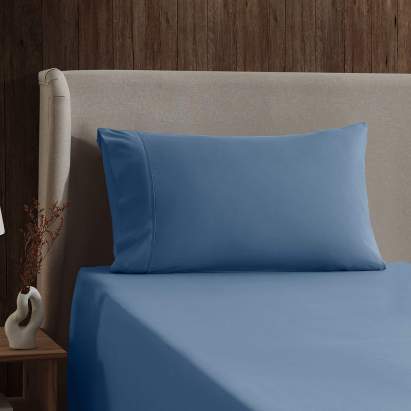 Ensemble de draps Luxury Collection Classic, Bleu brouillard de Londres, Simple TG