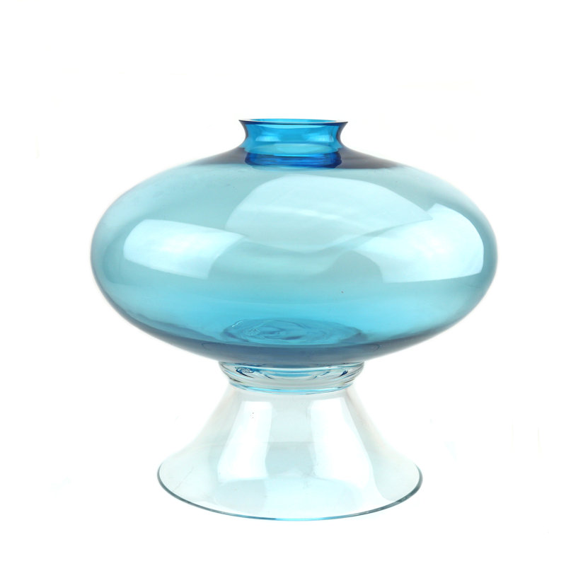 Aurora Handmade Glass Table Vase, Aqua