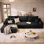 Canapé modulaire 108 po pour salon modulaire en L en tissu de velours côtelé désossé avec méridienne-708600884-708285136