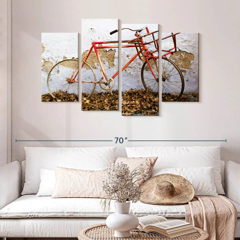 Mehar Rusty Bicycle, 32'' H x 52'' W