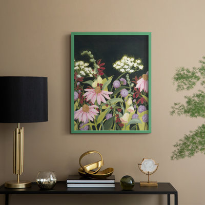 Impression encadrée Moonlit Wildflowers II - bois massif