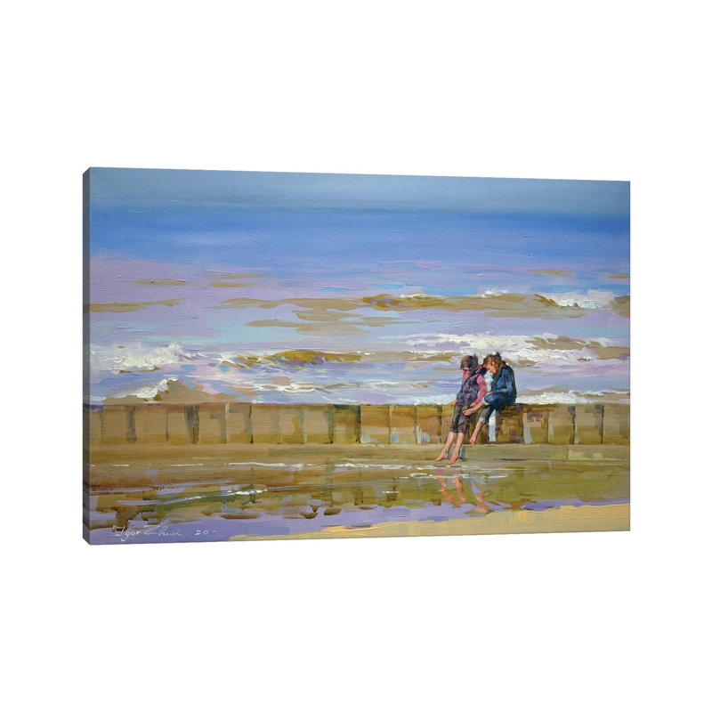 Windy Beach by Igor Zhuk - Wrapped Canvas Painting, 30.48 cm H x 45.72 cm W