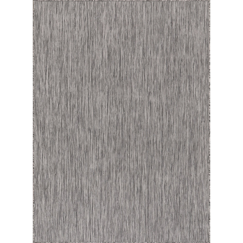 Tapis intérieur / extérieur gris Waikiki, Rectangle 6 pi x 9 pi