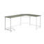 Bureau d'ordinateur en L rectangulaire