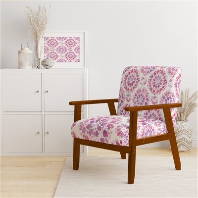 Fauteuil abstrait rembourré - rose et mauve boho mandala Fauteuil rose