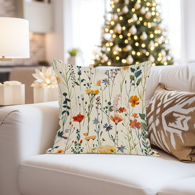 Botanical Wildflower Elegance VIII Pillow Cover