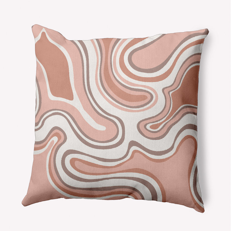 Beach Vacation Abstract Outdoor Reversible Throw Pillow, 20" x 20"