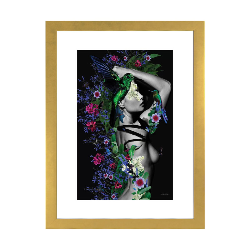Stella - par Ana Paula Hoppe, impression, Gold Paper, White, 32" H x 24" W x 1" D