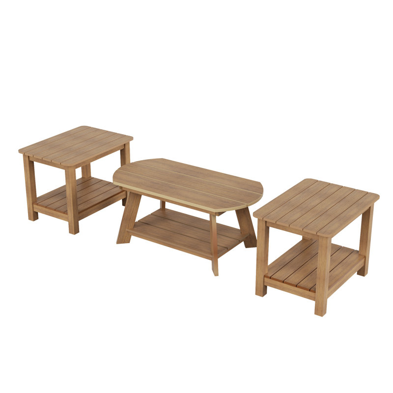 Arrlo Outdoor Side Table , in. W in. D, Teak