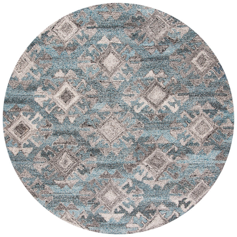 Tapis performance touffeté à la main Selena, Rond 6 pi