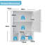 Porcelli 480mm W 600mm H Surface Framed Medicine Cabinet Mirror 4 Adjustable