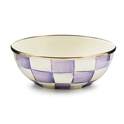 Violet Check Everyday Bowl