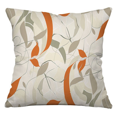 Spiral Leaves Cool   Reversible Throw Pillow