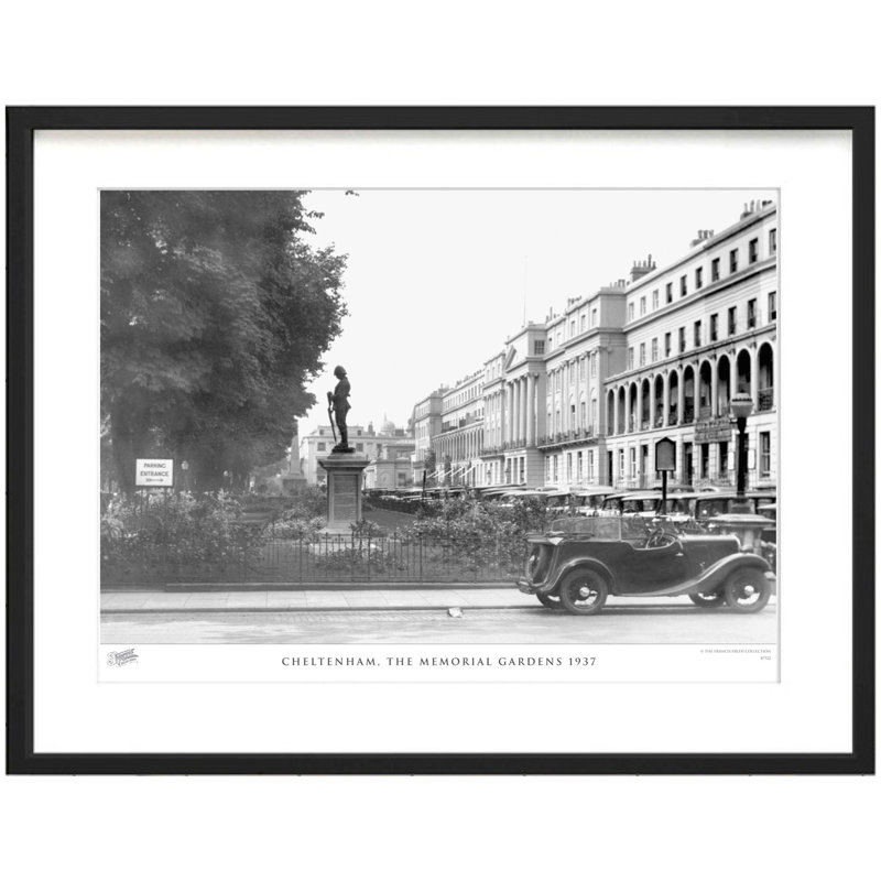 Cheltenham, The Memorial Gardens 1937 by Francis Frith - Single Picture Frame Print, 40cm H x 50cm W x 2.3cm D