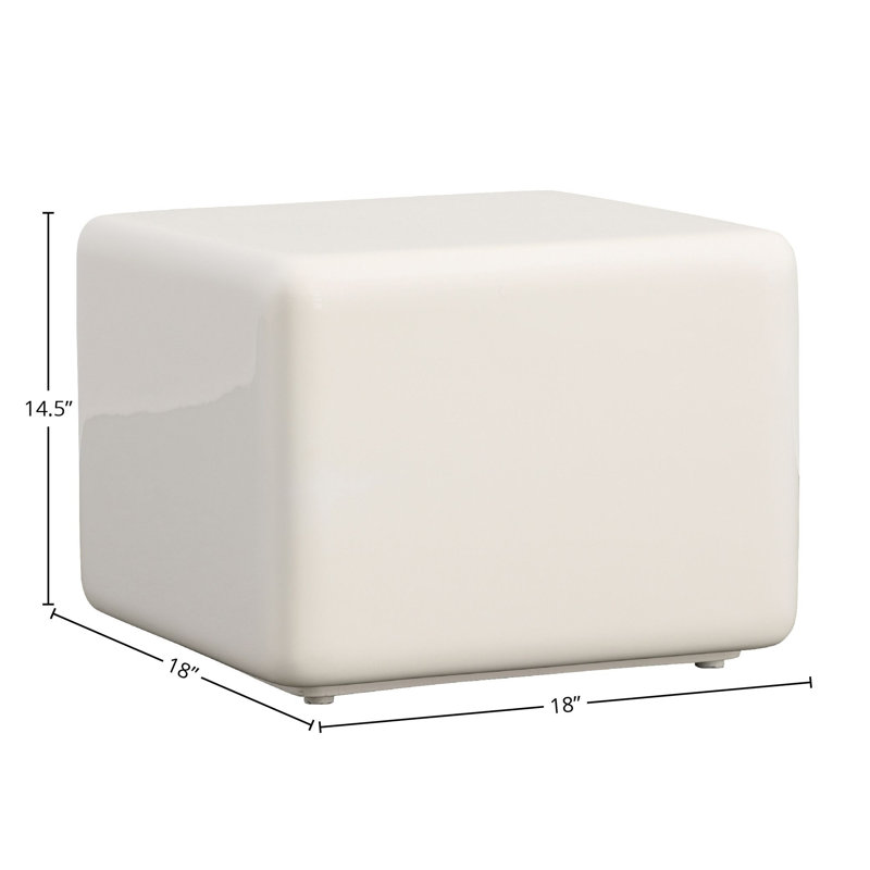 Edessa 18'' Stone Outdoor Side Table
