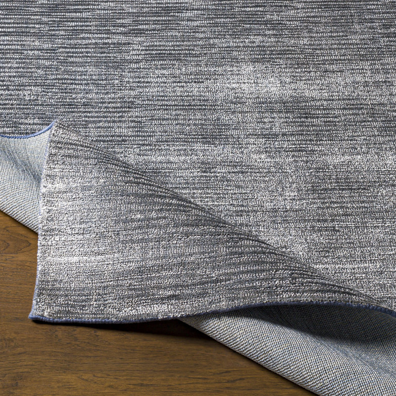 Tapis gris anthracite / gris fait à la main Elba, Rectangle 4 pi x 6 pi