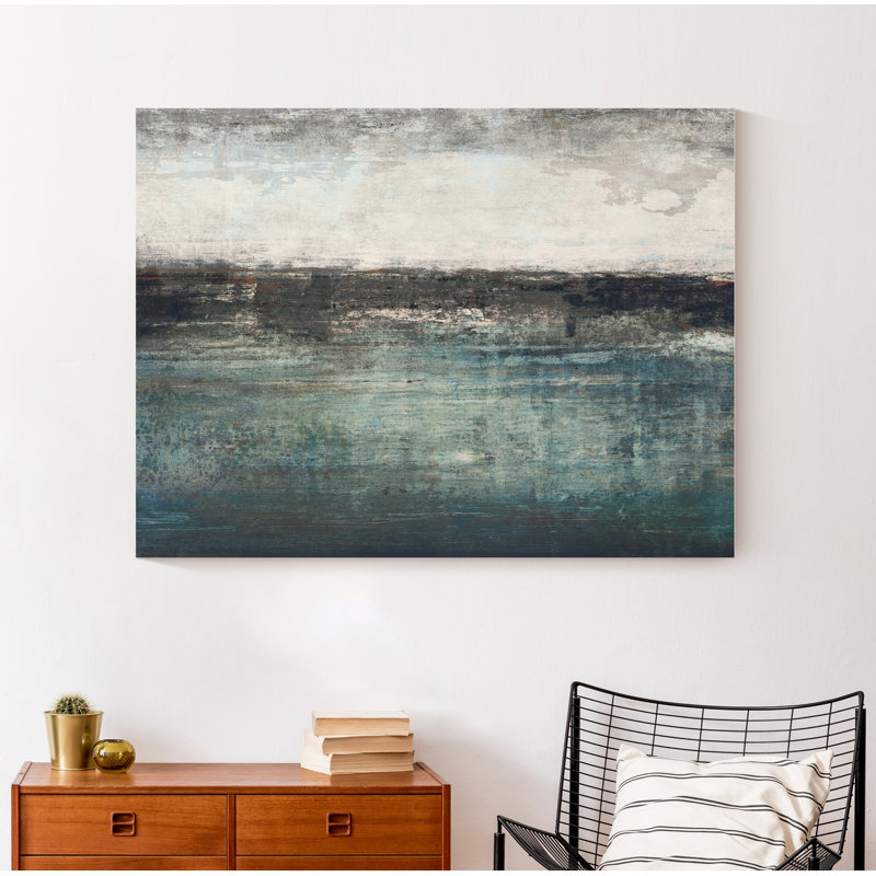Horizon bleu et vert, reproduction d’art sur toile tendue