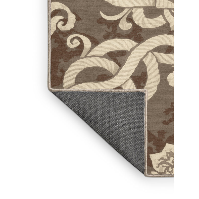 Tapis beige moelleux et moelleux au look traditionnel rétro Eichhorn, 5 x 8