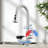 High-Arc Pull-Down Sprayer Kitchen Faucet With Built-In Glass Rinser-129258037