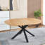 Table extensible, table de salle à manger, table de bureau, table basse, pieds en métal, plateau en MDF, 120 / 160X120x75cm-1446282977