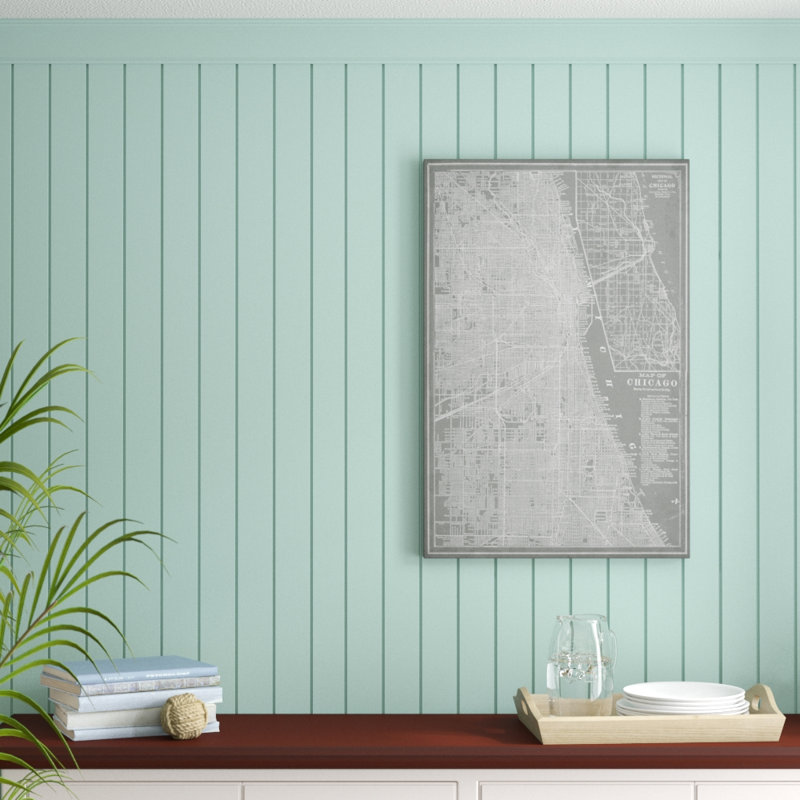 City Map of Chicago by Vision Studio - Painting Print, Wrapped Canvas, 91cm H x 61cm W