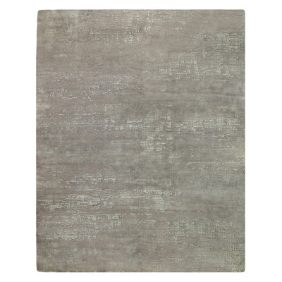Burlap Area Rug in Gray/Silver