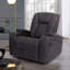 Fauteuil inclinable et oscillant gris foncé - dossier, porte-gobelet, accoudoir relevable