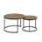 Coffee Table, Nesting Set of 2, 27.6-inch Round, Industrial Wood Finish with Sturdy Metal Frame, End Table/Side Tables for Living Room, Bedroom, Balcony, Yard (Brown)-1288730457