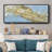 Mistral V in Azure - Framed Canvas-110606411