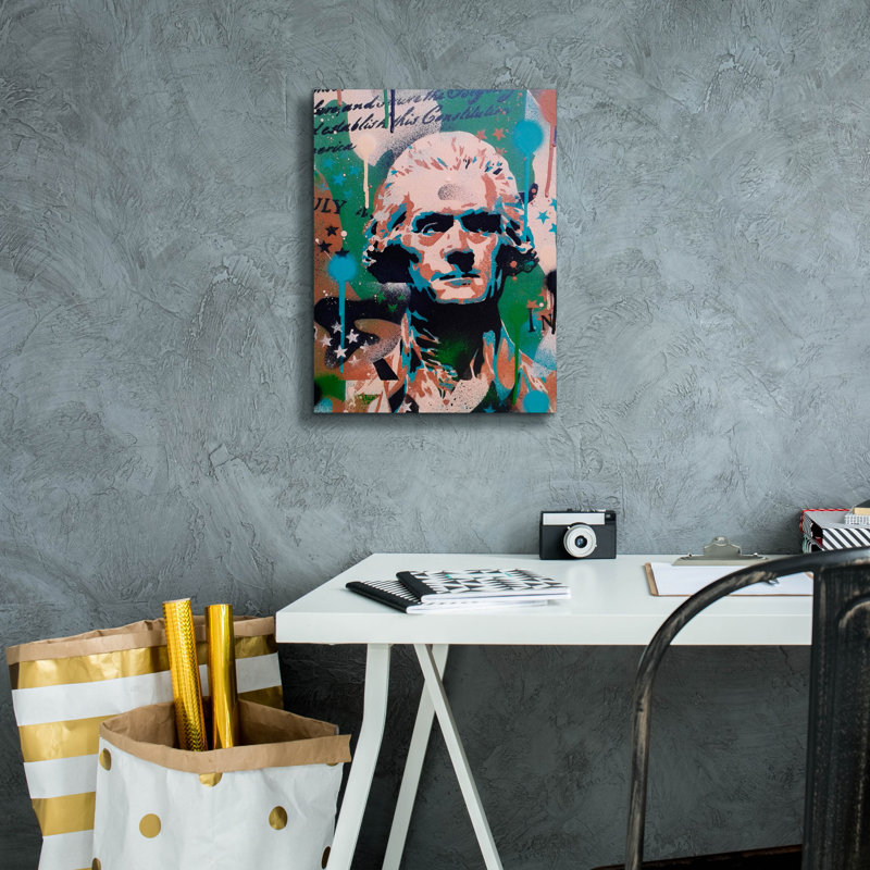 "Jefferson" par Abstract Graffiti, H 16 po x l 12 po x P 0,75 po