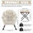 Lazy Chair with Ottoman, Modern Lounge Accent Chair with Armrests and a Side Pocket, Leisure Sofa Armchair, Reading Armchair with Footrest for Small Space, Beige-2009977391