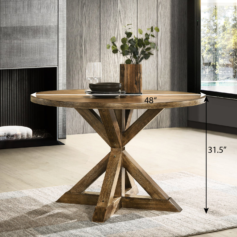 Table de salle à manger en bois franc Charmant