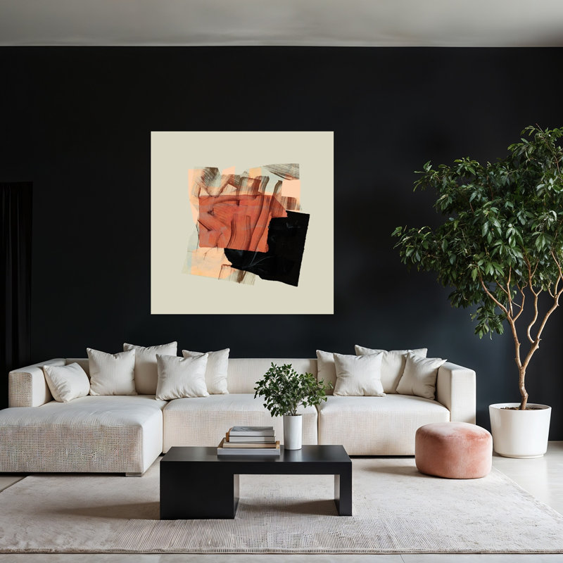 Art contemporain, art contemporain abstrait, H 48 po x l 48 po