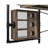 Writing Table With Weathered Oak Design & Black, 1 Drawer And 3 Shelf Rectangular Desk Black Color Mix, Tier