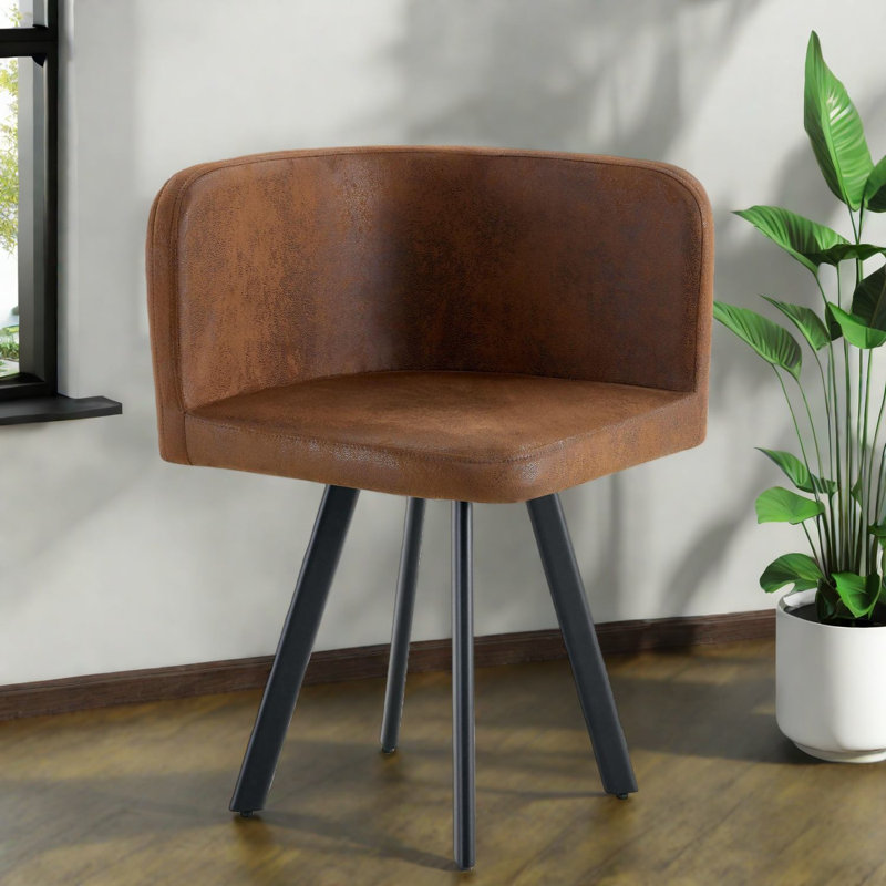 Chaises confortables de salle à manger d'unité centrale, chaise d'appoint moderne en métal brun pour la maison
