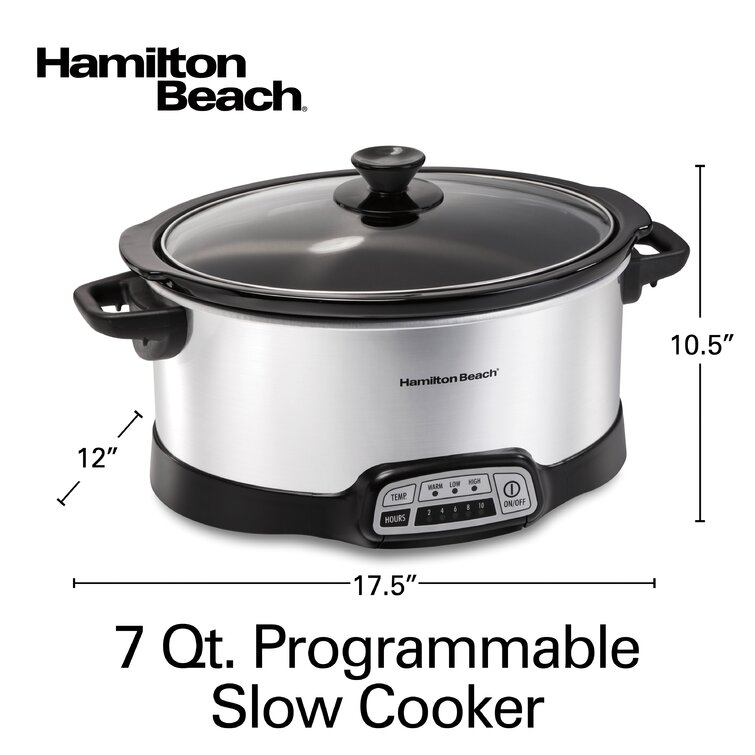  Hamilton Beach Programmable Slow Cooker, 7 quart with
