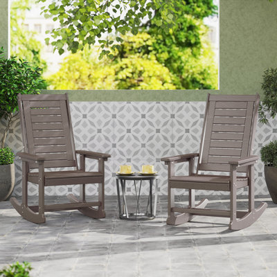 Chaise berçante d'extérieur Hdpe (ensemble de 2)