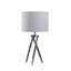 26.25" In Mid Century Birgit Led Acrylic Tapered Legs Silver Metal Table Lamp