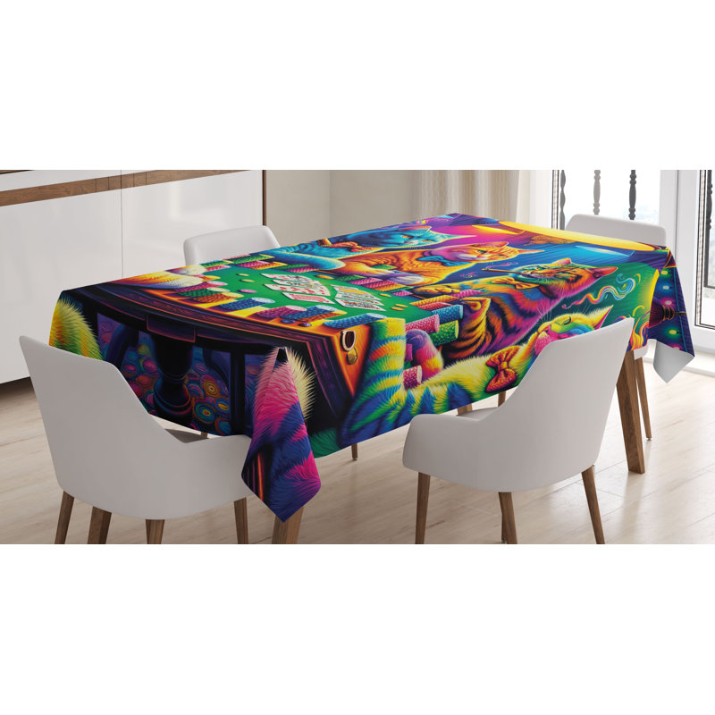 Raekwon Rectangle No Pattern Microfiber Tablecloth, 70" Rectangle