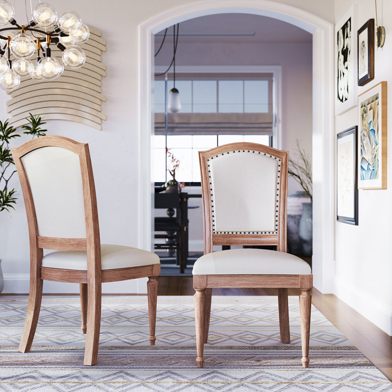 Shiketa Upholstered Dining Chair, Rustic Nature